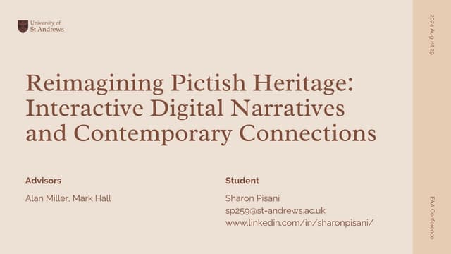 Reimagining Pictish Heritage Interactive Digital Narratives and Contemporary Connections
