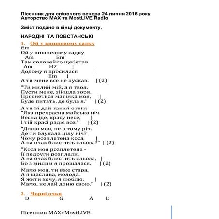 Pisennik 2016 MostLIVE