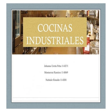 Cocinas industriales: recubrimiento para pisos, plafón y paredes