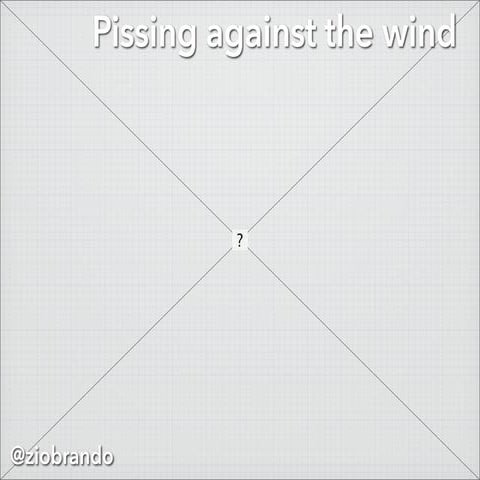 Pissing against the wind