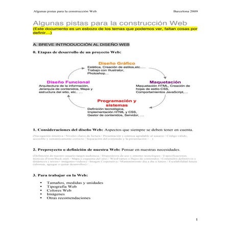 Pistas Construccion Web