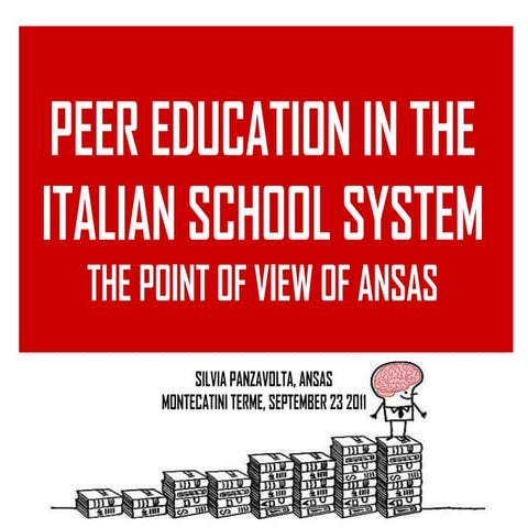 Peer education in the Italian school system