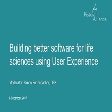 Pistoia alliance webinar uxls master slide deck