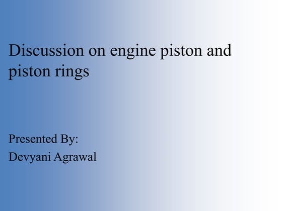 Piston | PPTX | Automotive