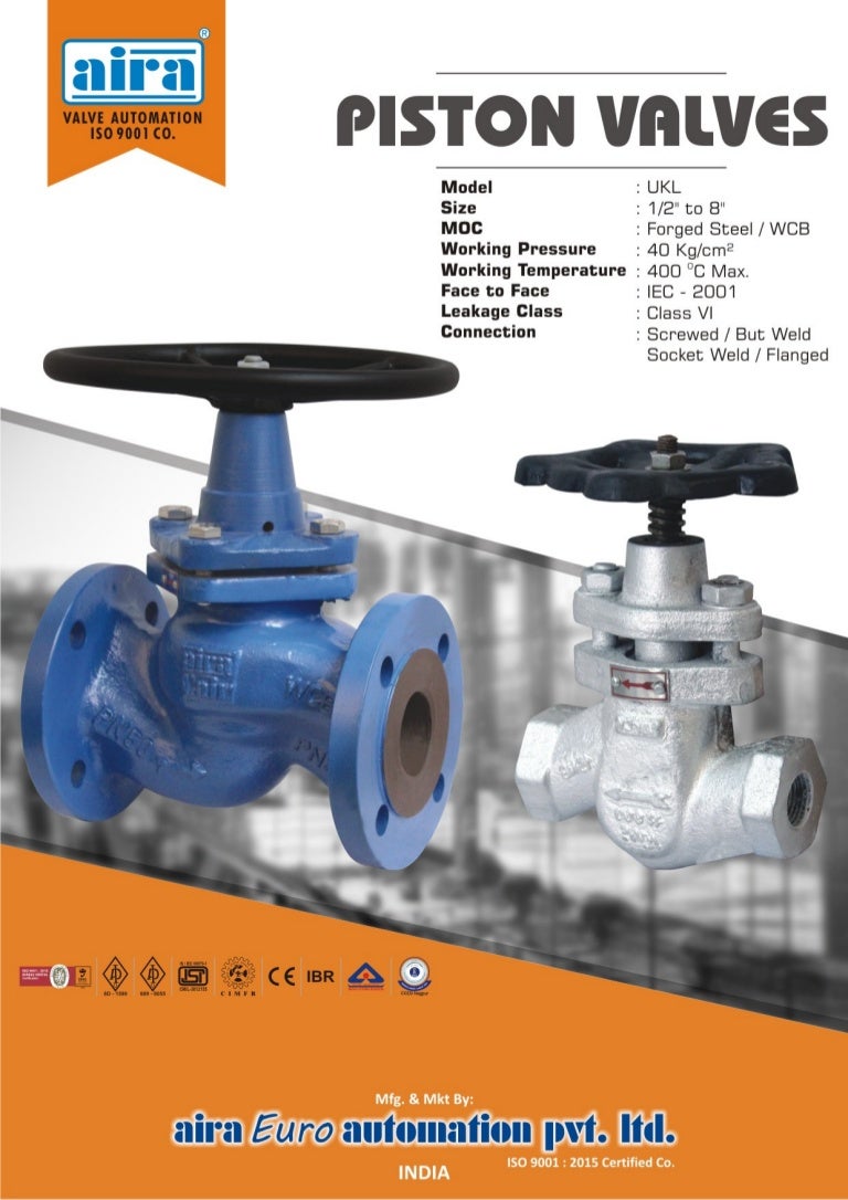 Piston Valve Manufacturer India