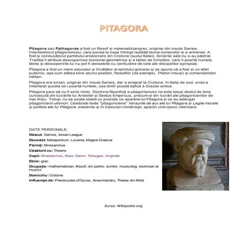 Despre Pitagora