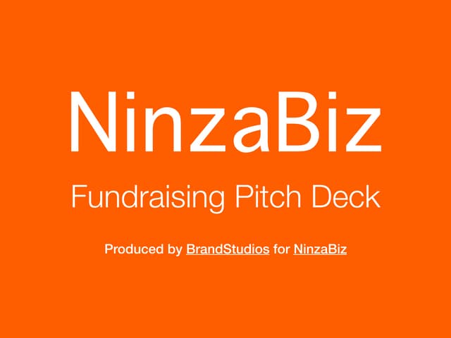 Pitch Deck-Format-NinzaBiz.com | investment Deck for Fund Raising