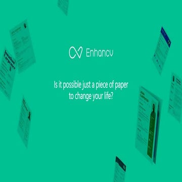 Pitch bootcamp enhancv presentation