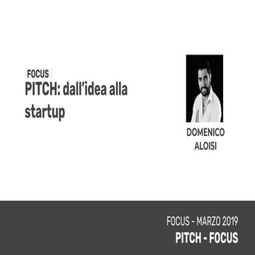 Pitch: dall'idea alla startup