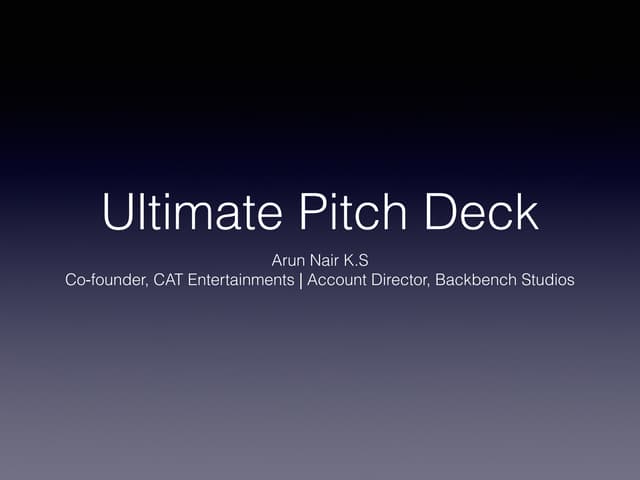 Pitch Deck Template for Startups