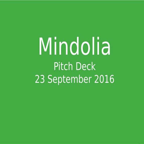 Mindolia- Facial Recognition - Pitch deck