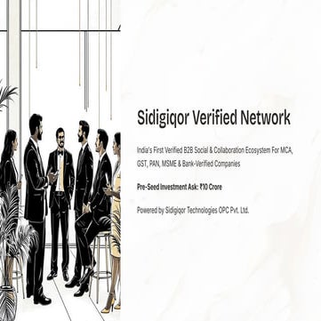 Sidigiqor Verified Network is Building India’s First Verified B2B Social Ecos...