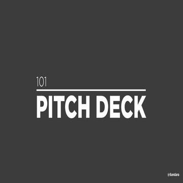 Pitch Deck 101