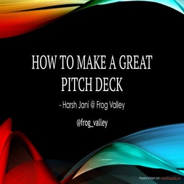 How to create a great pitch deck