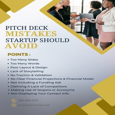 Pitch Deck Mistakes Startup Should Avoid | PDF