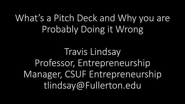 Pitch deck presentation