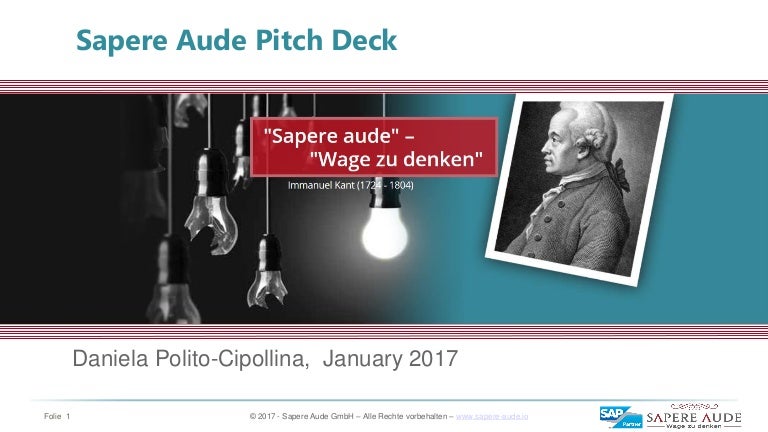 Pitch Deck Sapere Aude