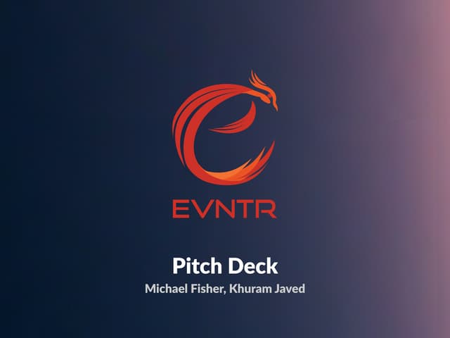 Evntr Pitch Deck Design