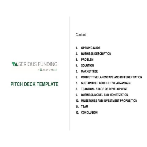 Pitch deck template