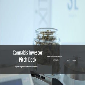 Cannabis Investor Pitch deck template