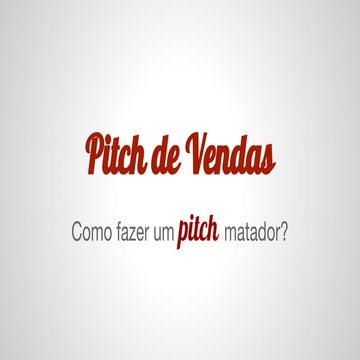 Pitch de vendas