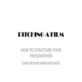 Pitching a film