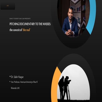 Pitching documentary to the masses: the conceit of the 'real'