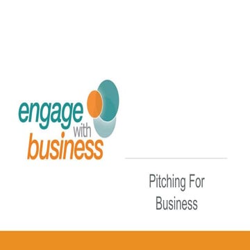 Pitching for business