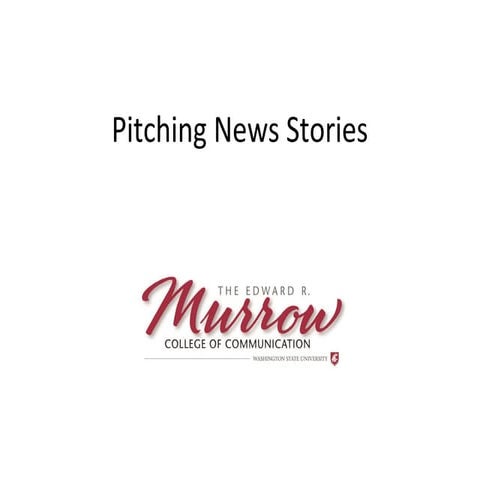 Pitching your story