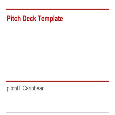 pitchIT Caribbean - Pitch Deck Template