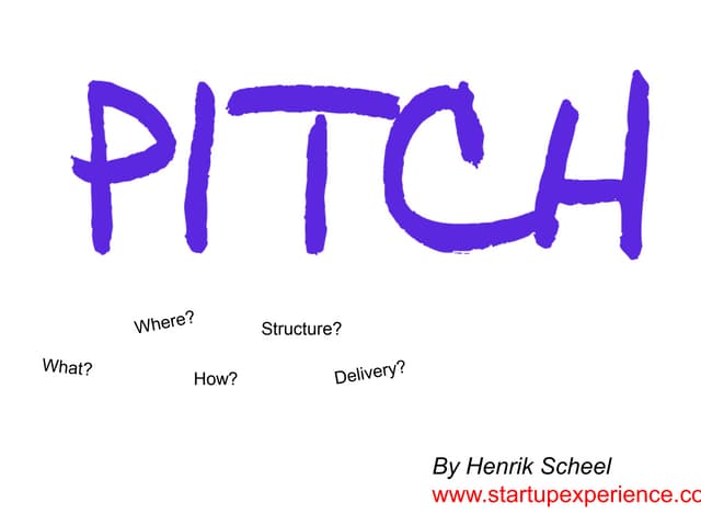 Pitching in Silicon Valley