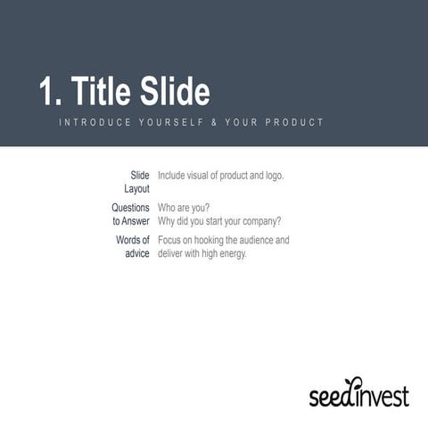 SeedInvest Pitch Presentation Template