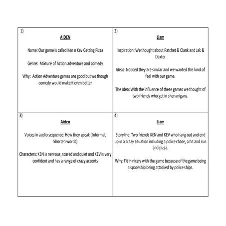 Pitch q cards 1 to 4