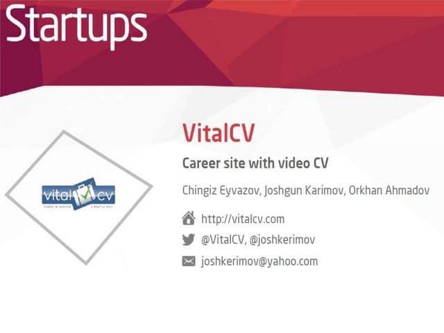 Startup Turkey 2014 VitalCV Pitch S...