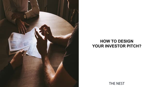 How to design your investor pitch?