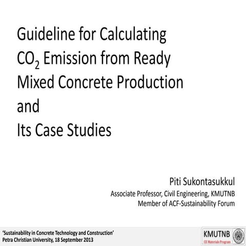 Guideline for Calculating CO2 Emission from Ready Mixed Concrete ...
