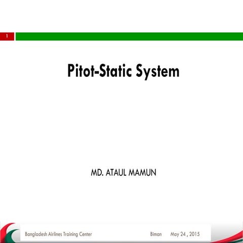 Pitot static system