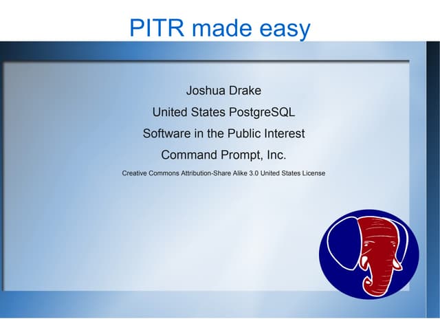 Pitr Made Easy