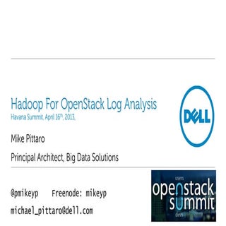 Hadoop For OpenStack Log Analysis
