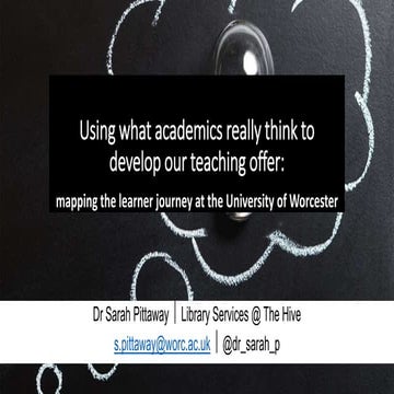 Using what academics really think to develop our teaching offer: mapping the ...