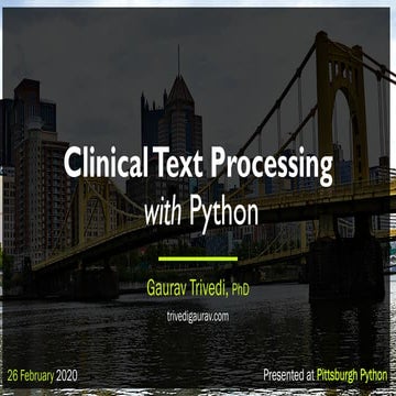 Clinical Text processing with Python | PDF