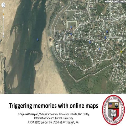 Triggering memories with online maps