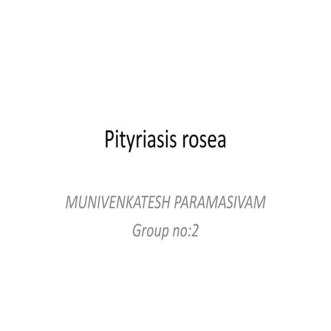 Pityriasis rosea | PPT