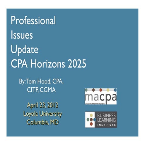PIU 2012 - CPA Horizons 2025