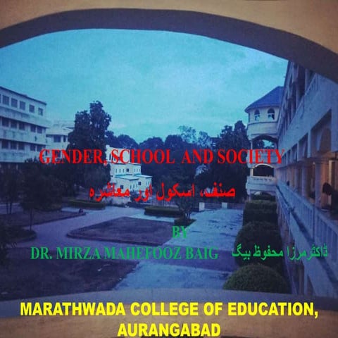 GENDER, SCHOOL AND SOCIETY - UNIT I -(A)-MEANING OF GENDER.pptx