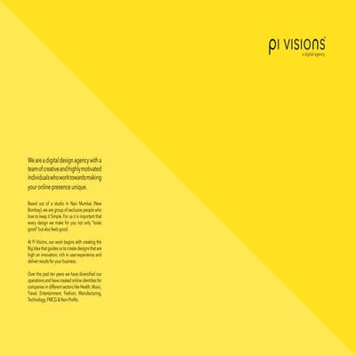 Pi Visions - a Design Agency - Portofolio 2017