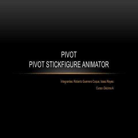 Tutorial pivot (animaciones) | PDF