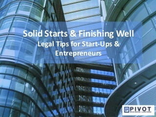 10 Legal Tips for Start-Ups and Entrepreneurs