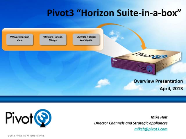 New Horizons for End-User Computing Event - Pivot 3
