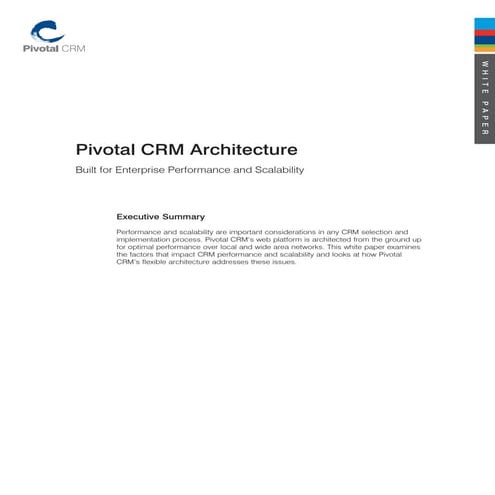 Pivotal crm architecture